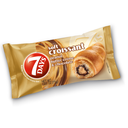7 DAYS 7 Days Peanut Butter Crme & Chocolate Croissant 2.65 oz., PK24 500120406